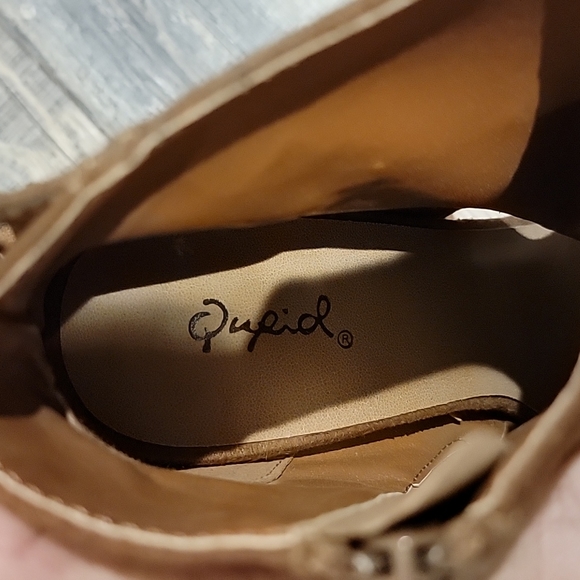 Brown faux suede bootie with fringe - Picture 6 of 7